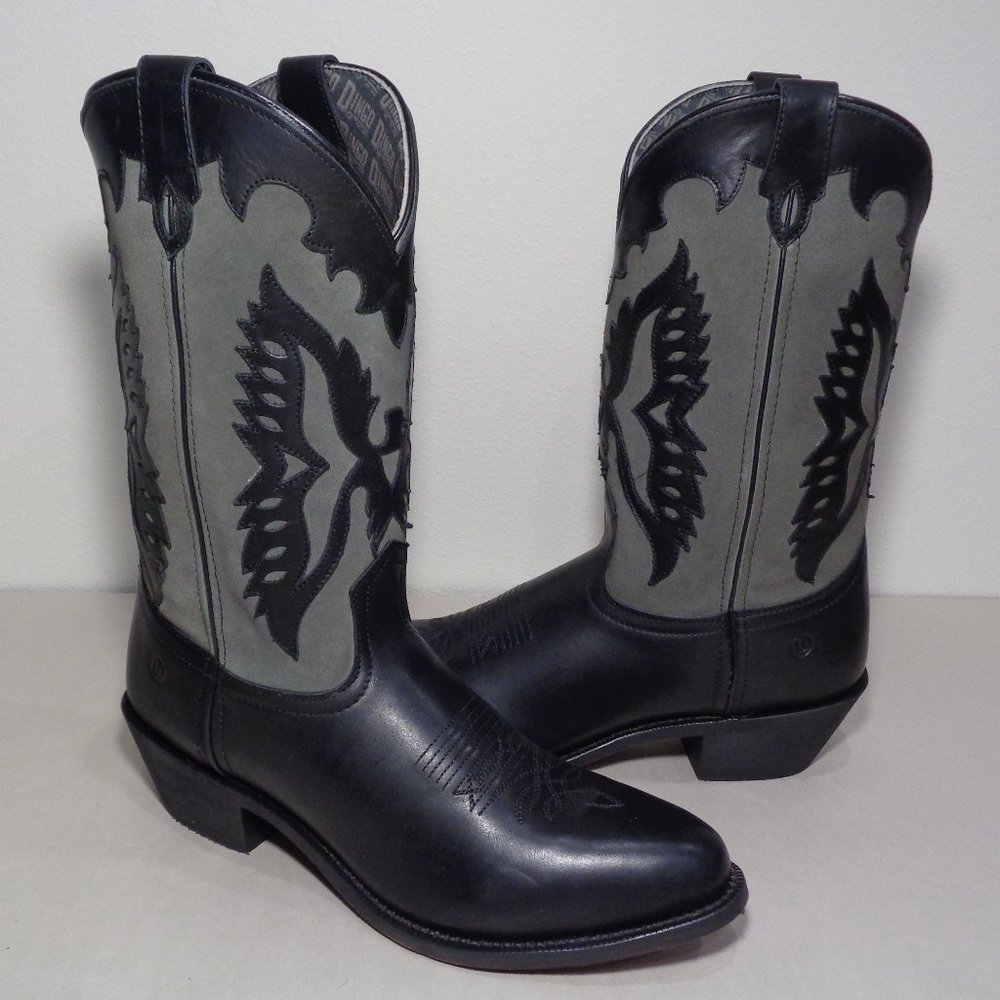 Dingo Size 10 M  SILVERLAKE Black Leather Cowboy Western Boots New Men's Shoes